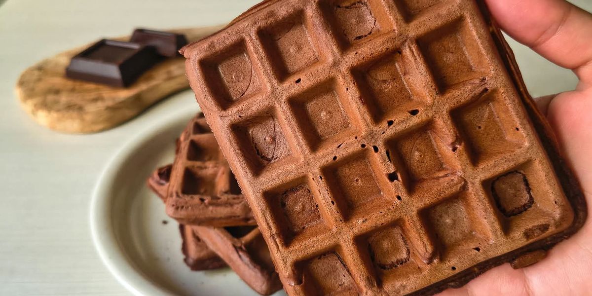 Waffles al cacao light e a basso contenuto di zuccheri