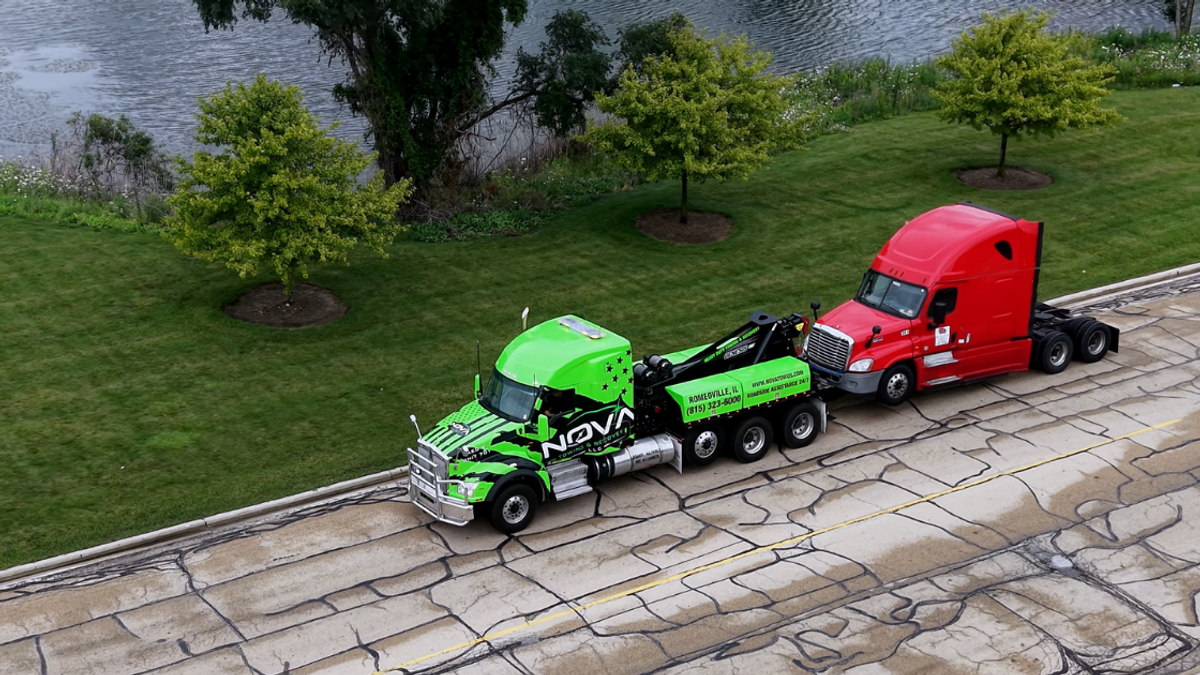 Nova Towing & Recovery heavy-duty tow truck equipped for commercial vehicle towing
