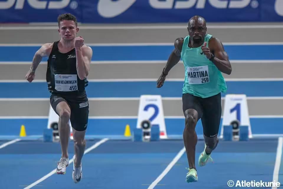 Jesse van Heijningen sprinted tegen Churandy Martina