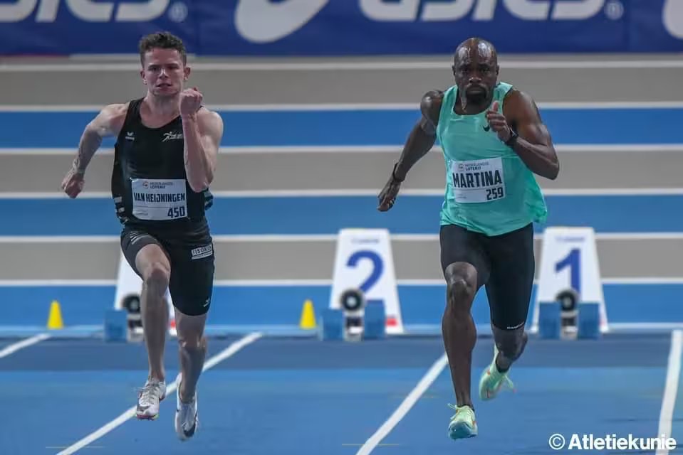 Jesse van Heijningen sprinted tegen Churandy Martina