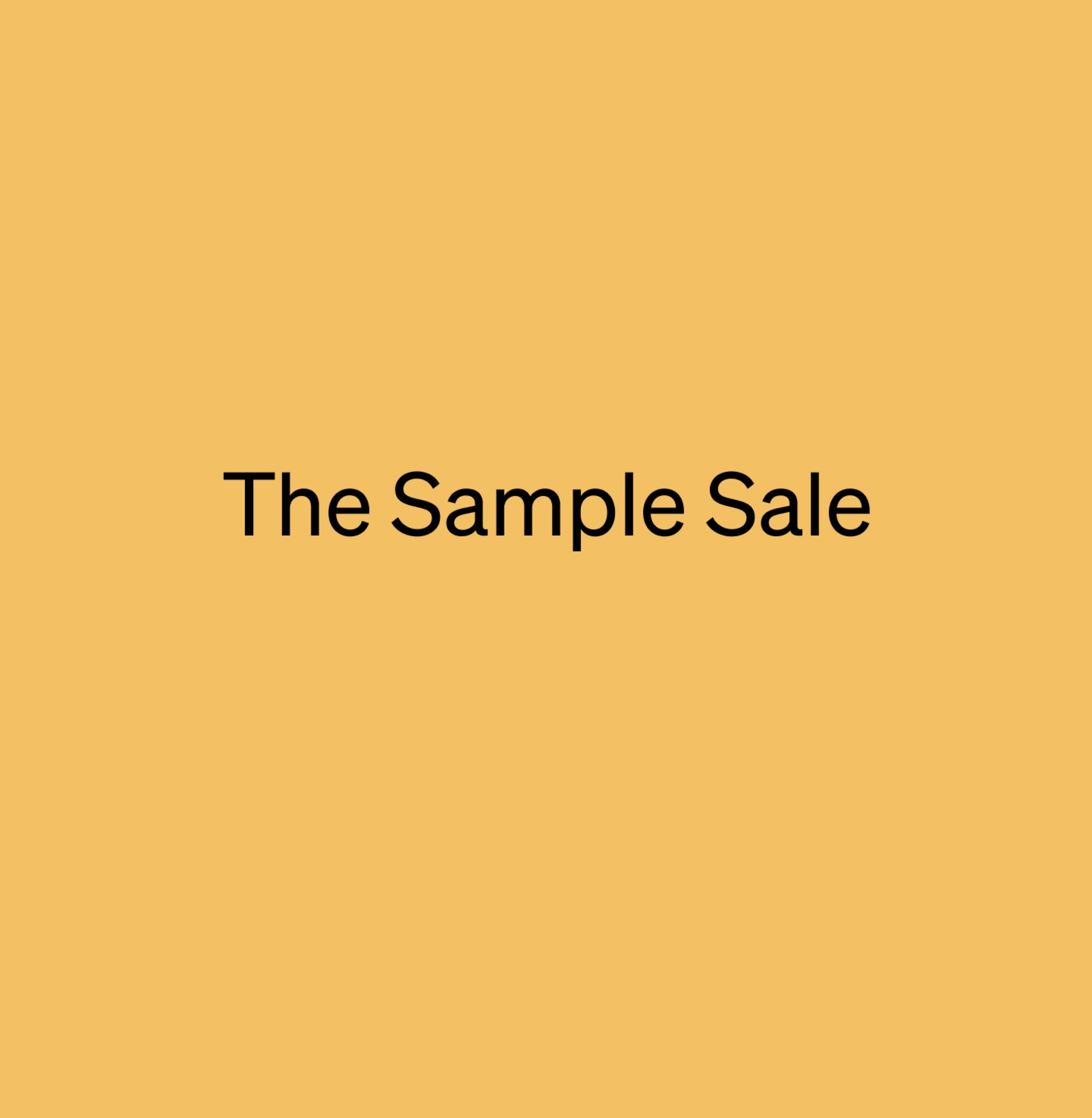 Toronto Sample Sale
