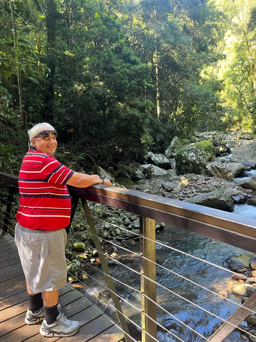 WEYA participant and worker on a Gold Coast rainforest walk