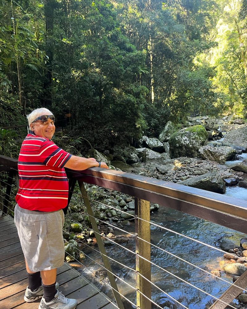 WEYA participant and worker on a Gold Coast rainforest walk