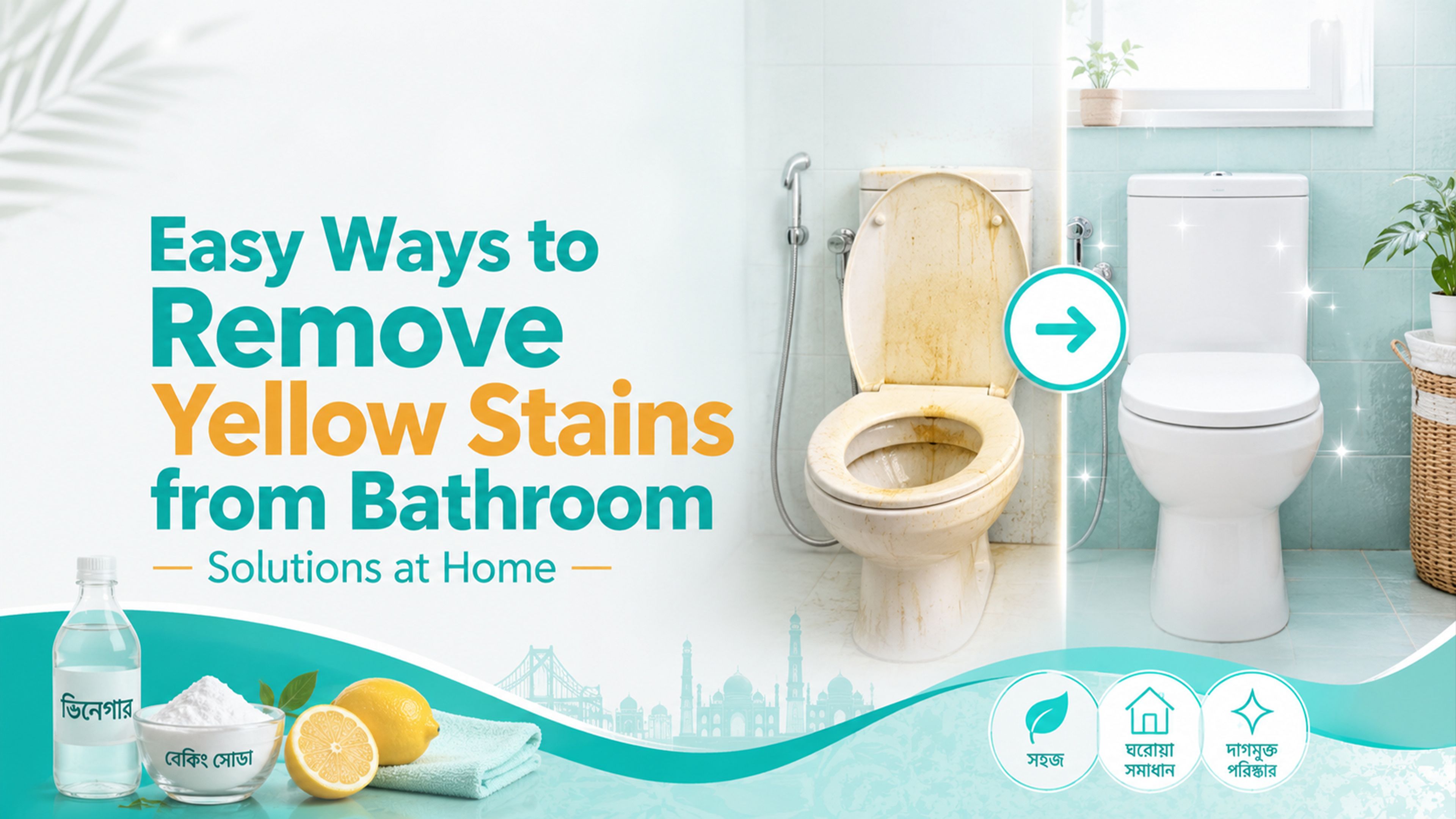 Easy Ways to Remove Yellow Stains from Bathroom - Solutions at Home