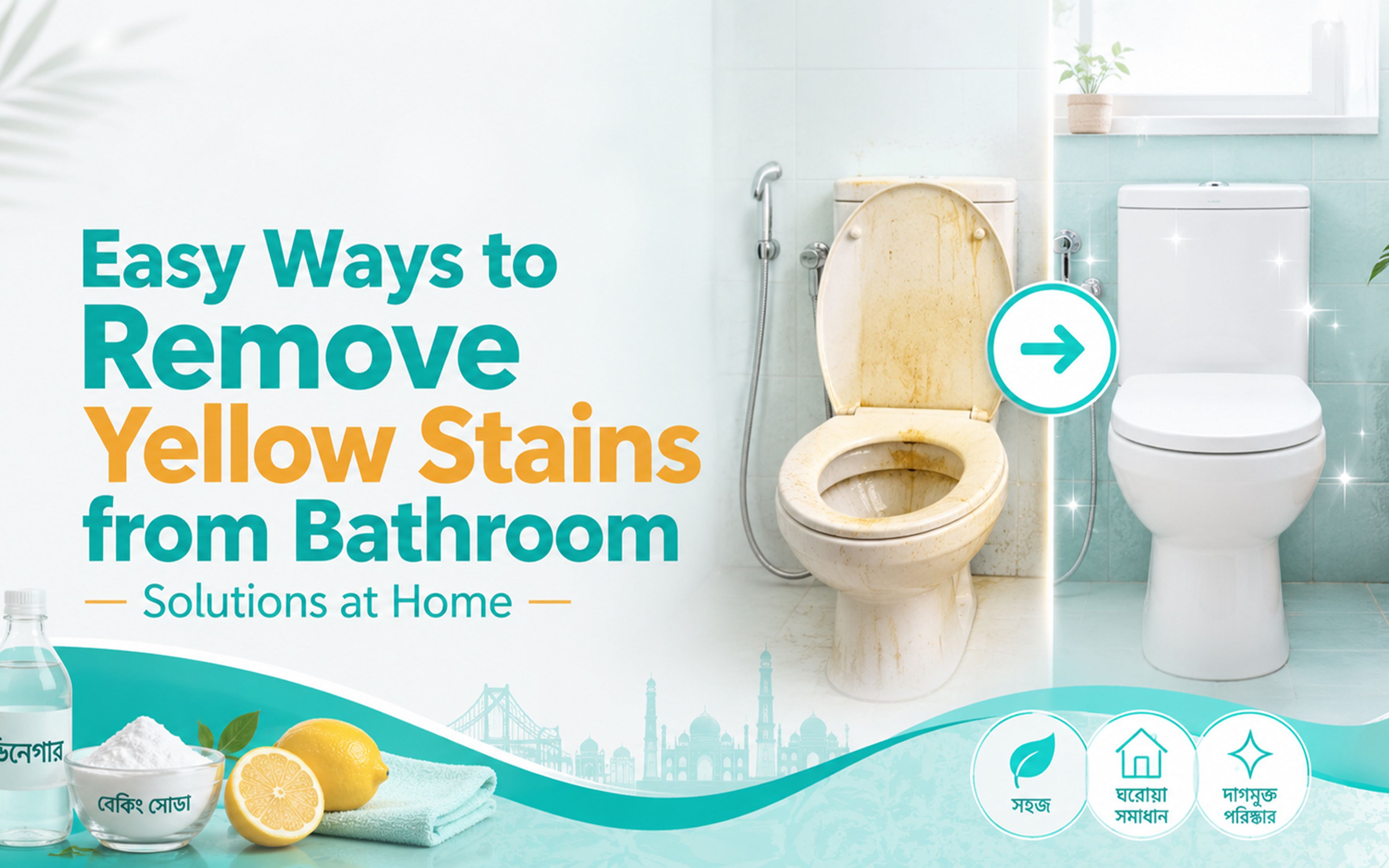 Easy Ways to Remove Yellow Stains from Bathroom - Solutions at Home