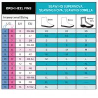 Scubapro Seawing Nova Multi Color Open Heel Fin 15