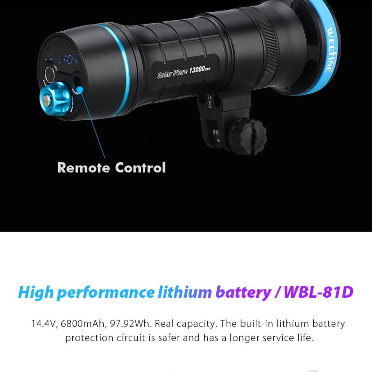 Weefine Solar Flare 13000 Pro COB LED Ra90 150 Degree Strobe Mode Photo Video Light — 圖片 11