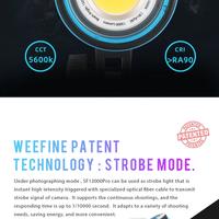 Weefine Solar Flare 13000 Pro COB LED Ra90 150 Degree Strobe Mode Photo Video Light 10