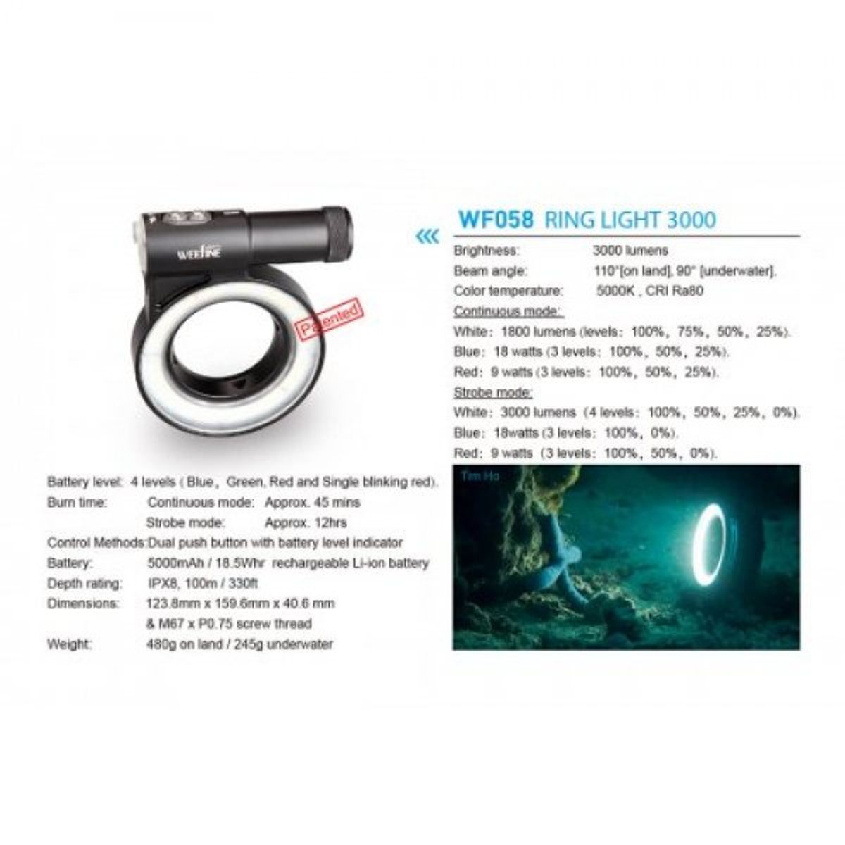Weefine WF058 Ring Light 3000 Lumen Close-up Macro Photo Video Light — 圖片 2