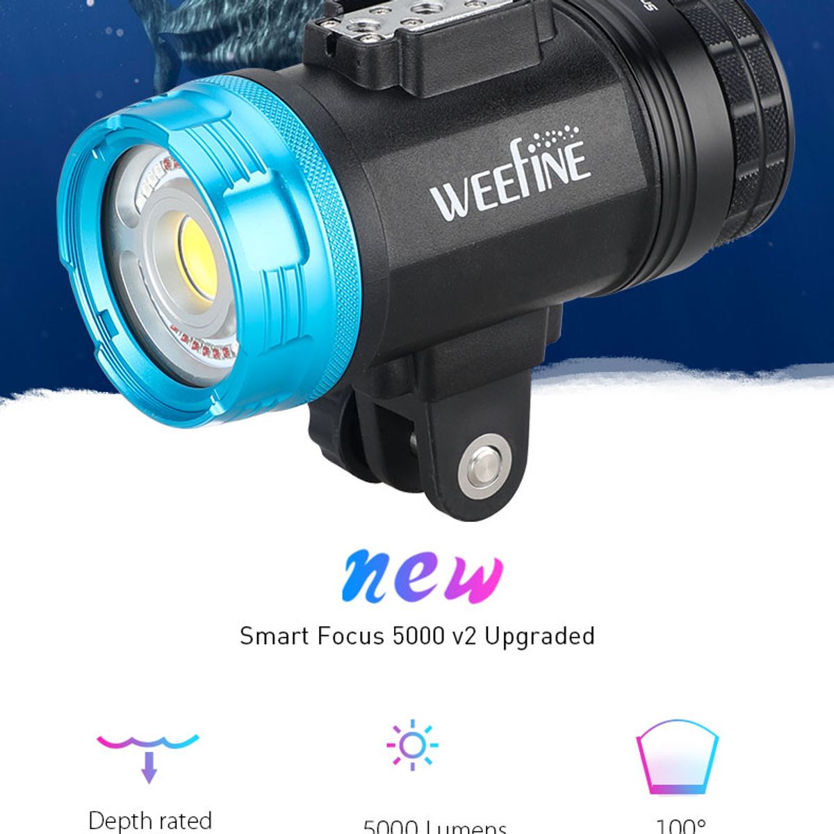 Weefine WF106 Smart Focus 5000V2 Lumen All-In-One Function Video Light — 圖片 7