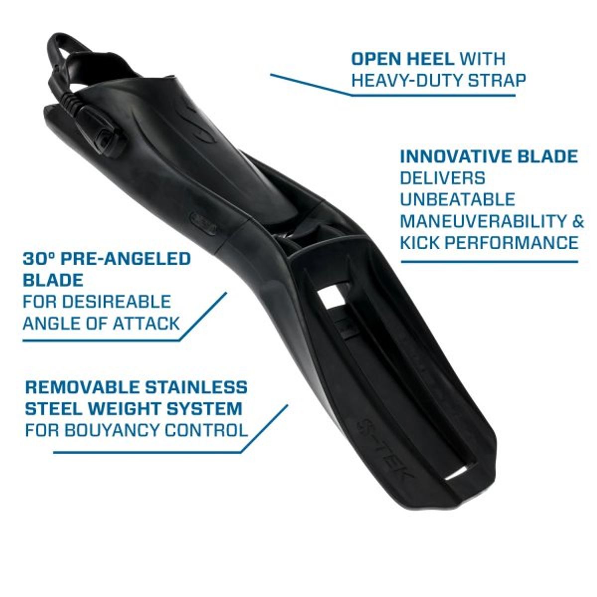 Scubapro S-Tek Modular System Open Heel Tech Fins — 圖片 6