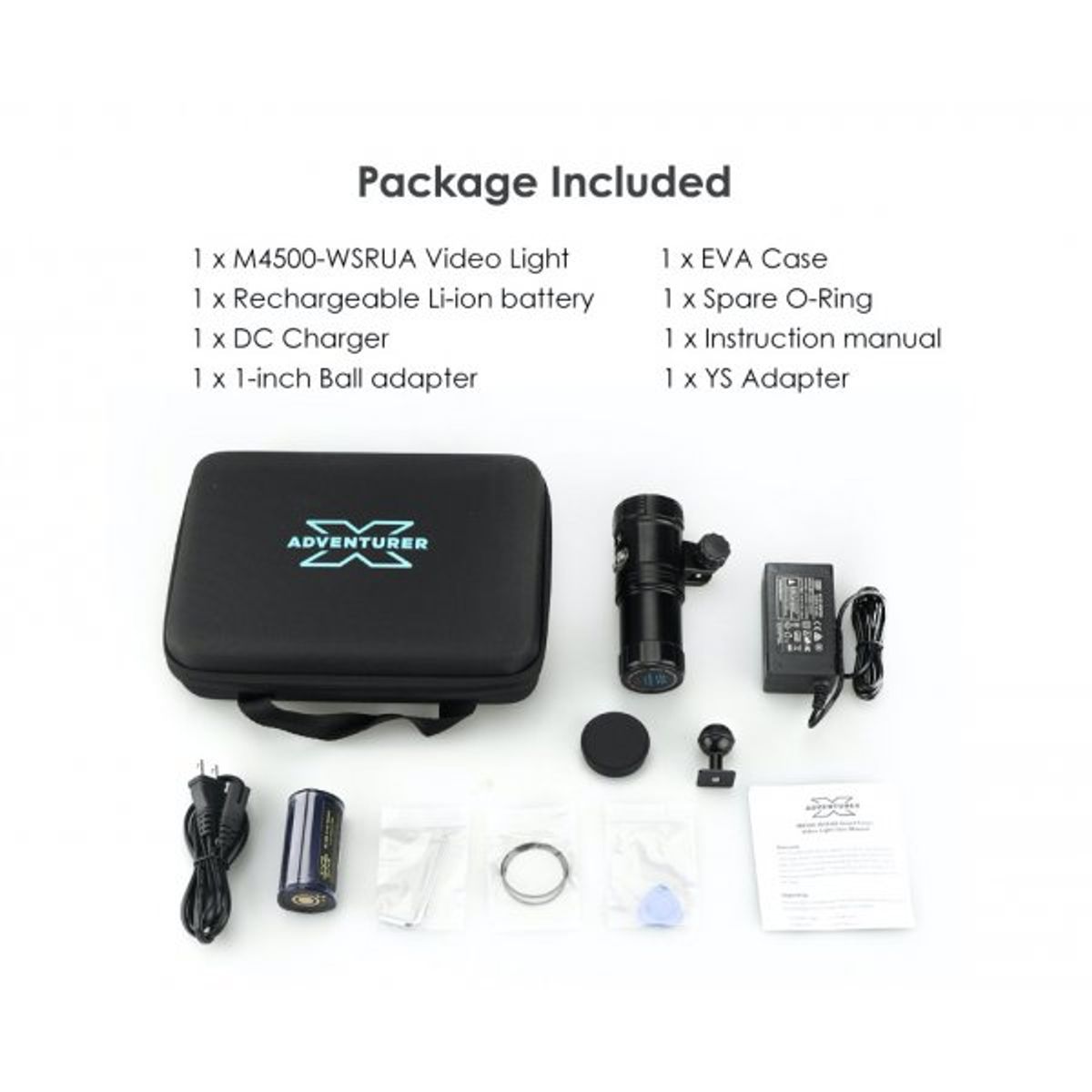 X-Adventurer M4500-WSRBA Smart Auto Shut Off Strobe / Video Light — 圖片 6