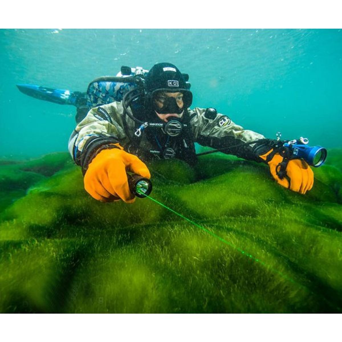 OrcaTorch D570-GL 1500 Lumen Dive Light Green Laser Light — 圖片 12