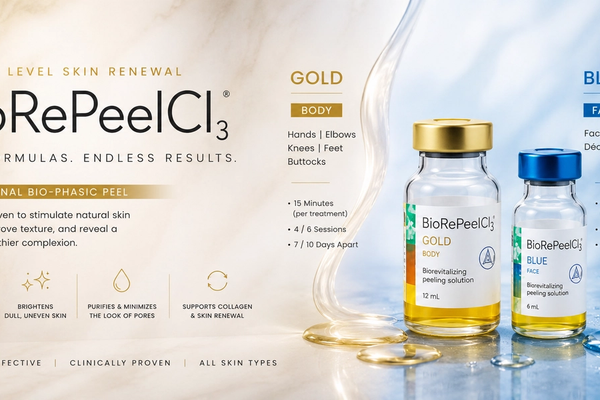BioRePeelCl3 Gold and Blue bio-phasic peeling solutions
