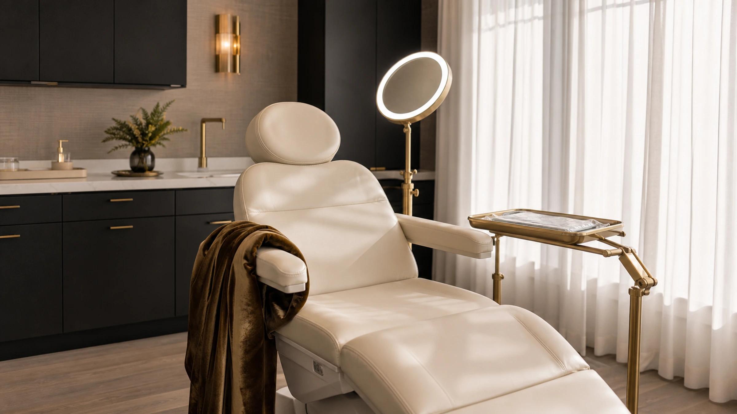 Injectables treatment chair in the House of Rose aesthetics suite in Punta Gorda, FL