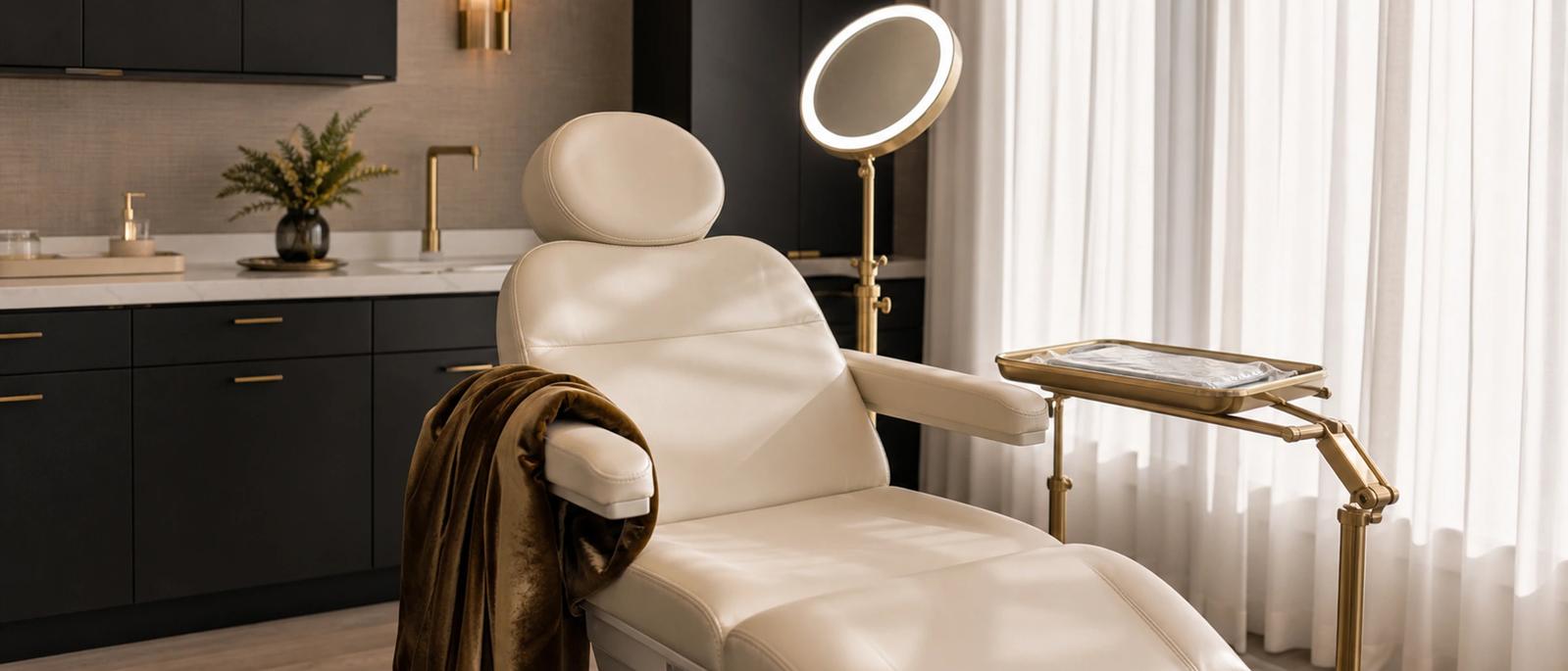 Injectables treatment chair in the House of Rose aesthetics suite in Punta Gorda, FL