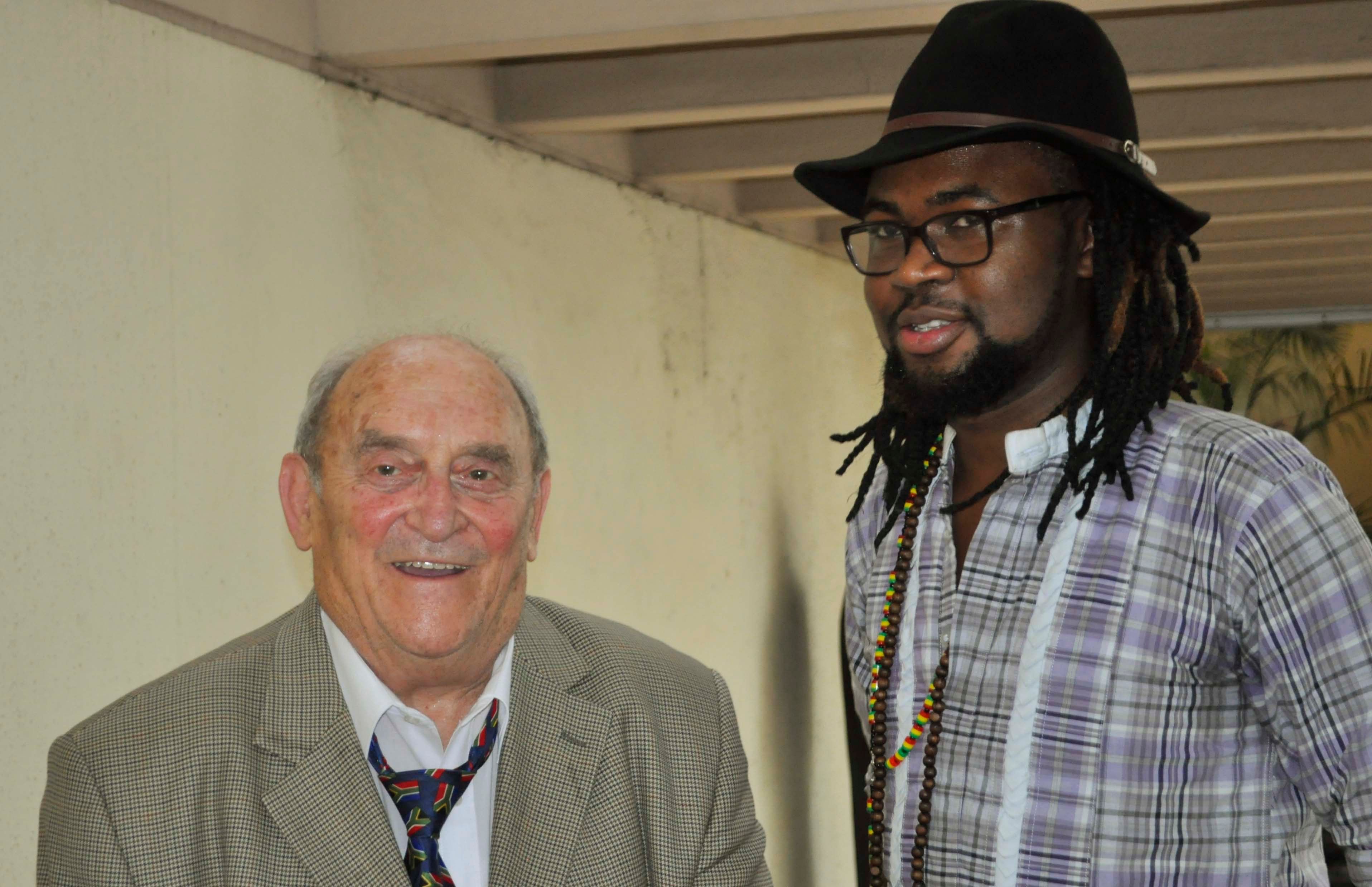 With South African activist, Denis Goldberg in Lagos.  | Onyeka