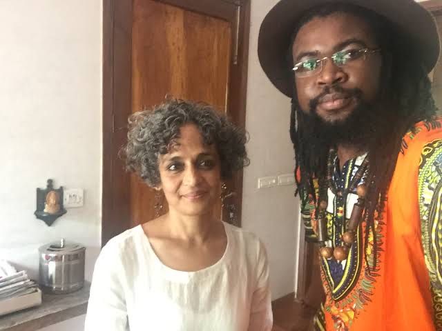 With Arundhati Roy in her home in Delhi.  | Onyeka