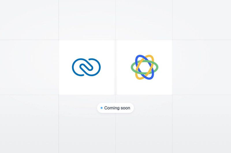 Zoho CRM and Close logos, coming soon