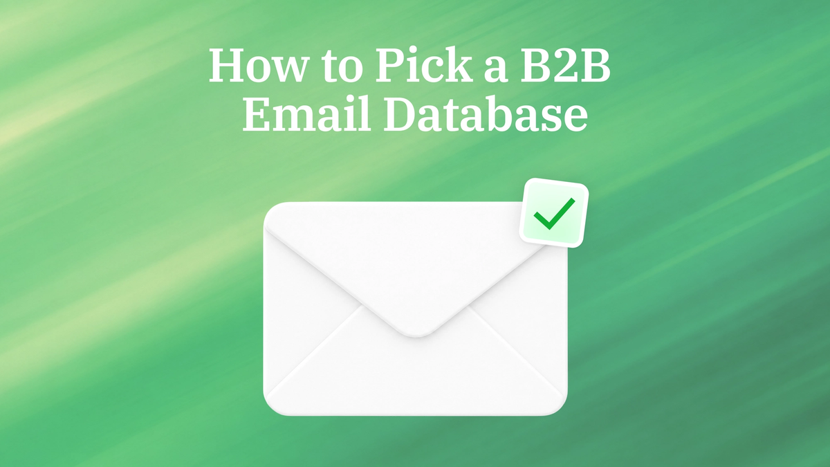 How to Pick a B2B Email Database in 2026
