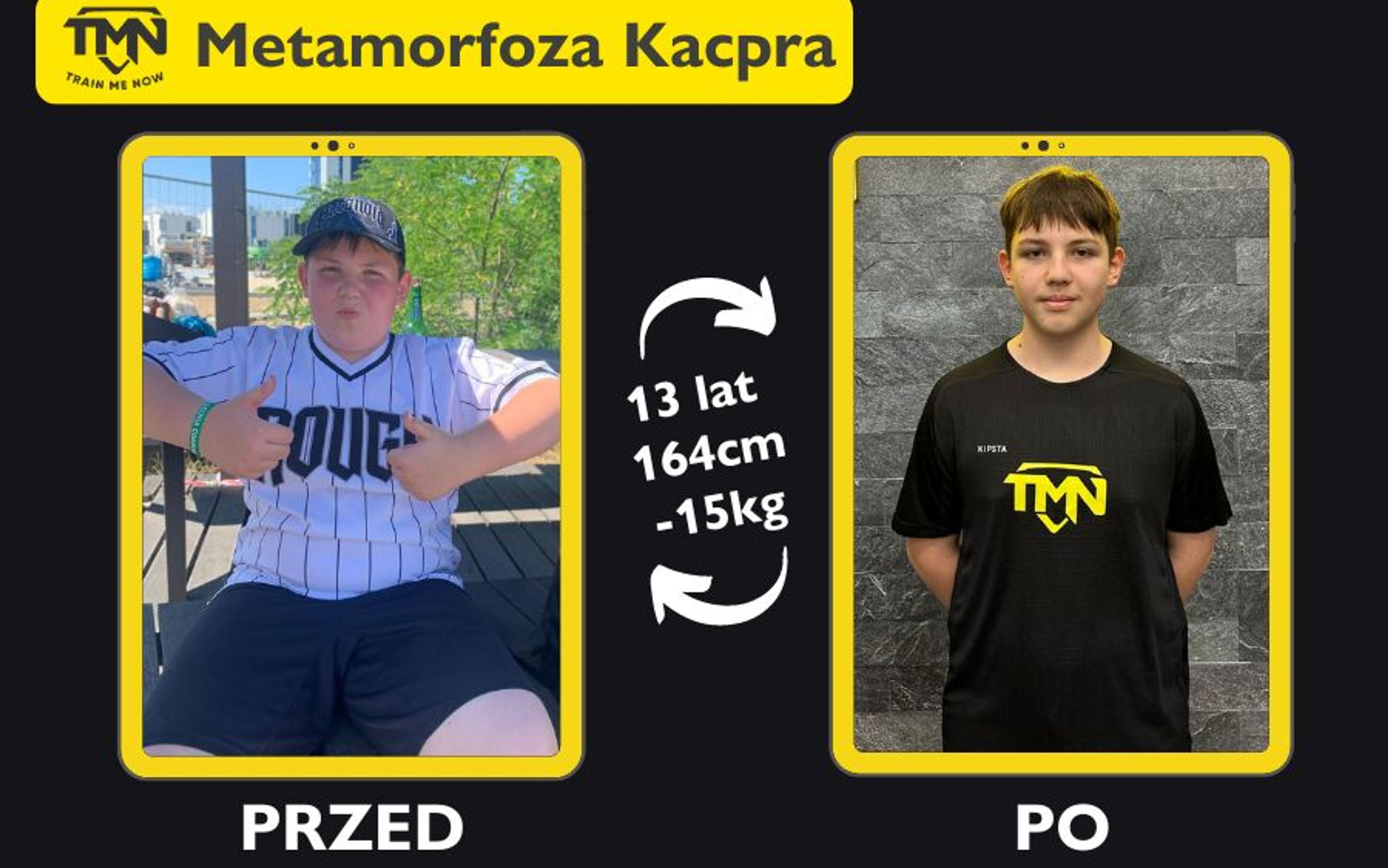 Odchudzanie młodzieży – metamorfoza Kacpra