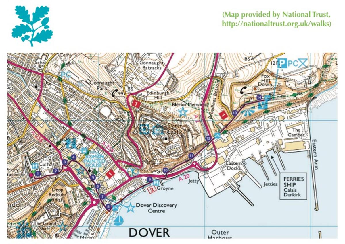 Dover Map, credit Nat'l Trust