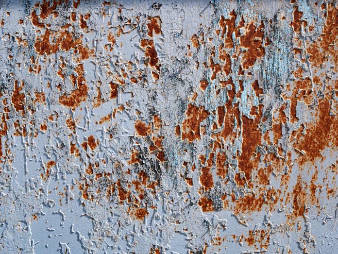 A textured ceiling coating of the kind that may contain asbestos in older homes