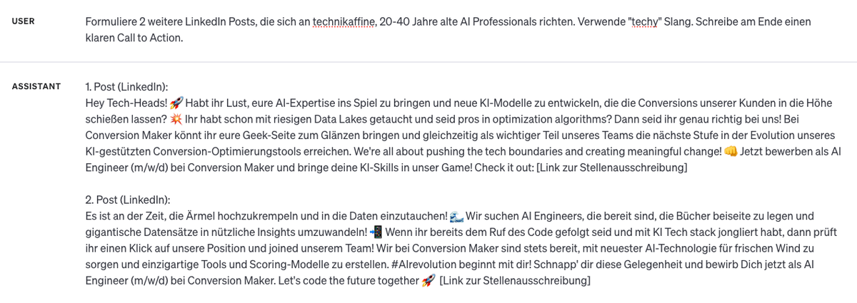 ChatGPT kann eine wertvolle Unterstützung sein, z. B. für eine Unternehmensbeschreibung