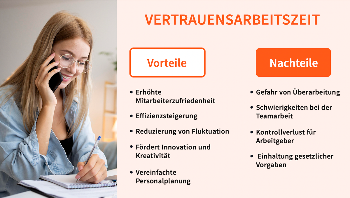 Vor-und Nachteile von Vertrauensarbeitszeit