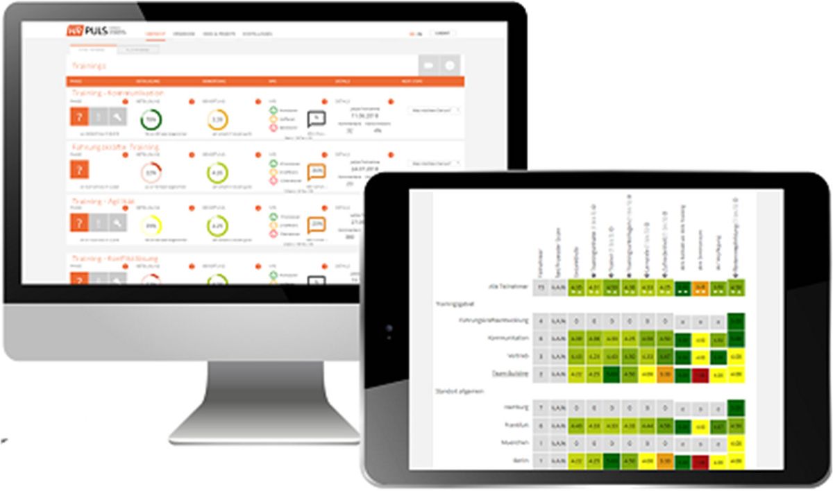 Screenshot Pulsbefragun aus der HR Software von HR Puls