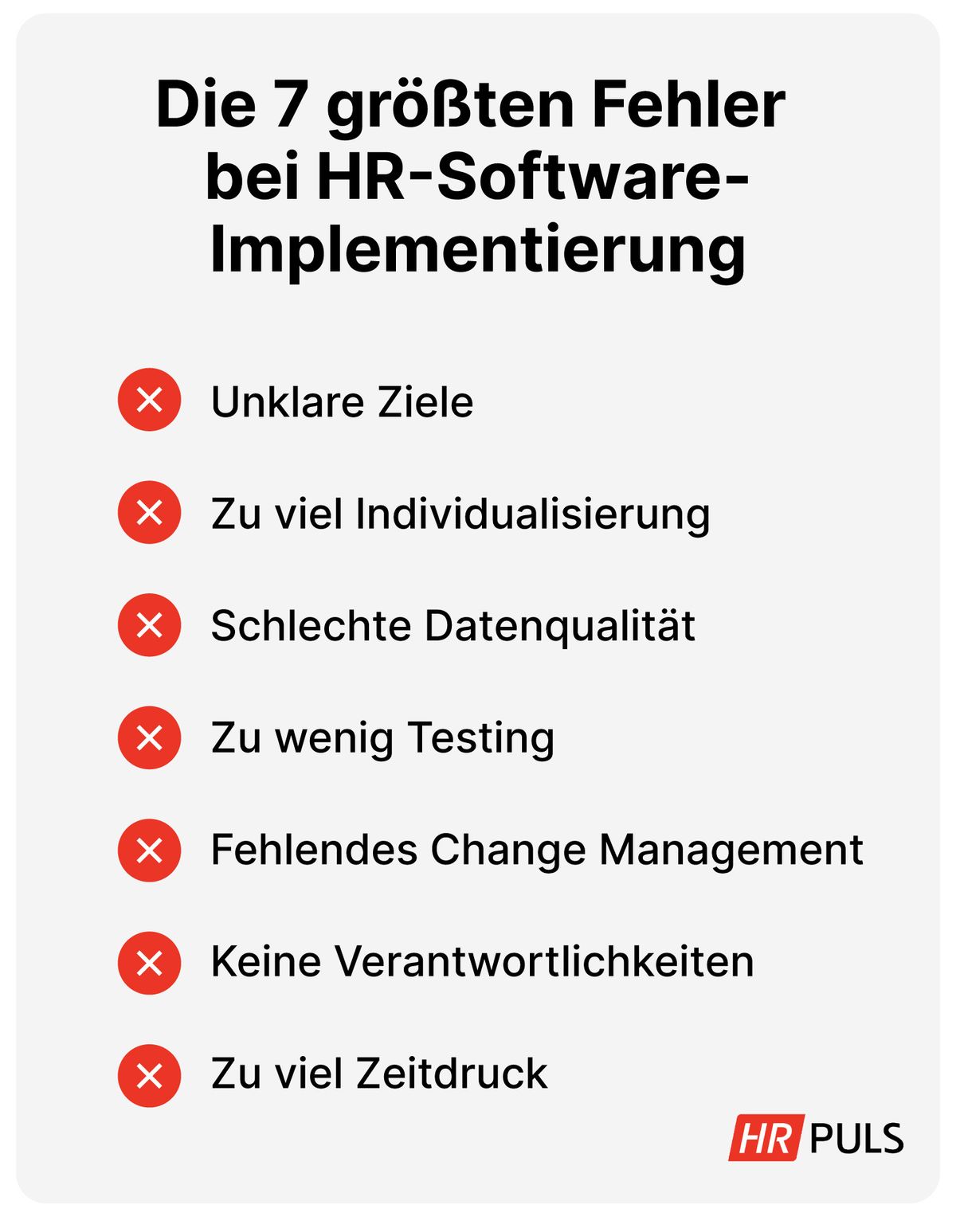 Die 7 größten Fehler bei der HR-Software Implementierung