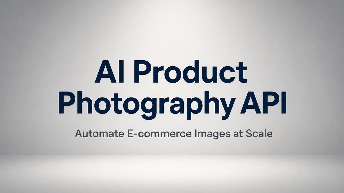 AI Product Photography API: Automate E-commerce Images at Scale