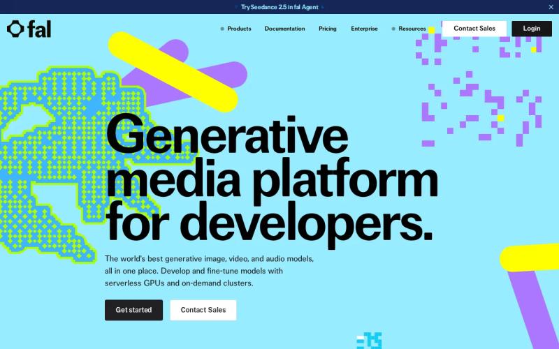Fal.ai: visual reference for 2. Fal.ai, Fast serverless inference across media types