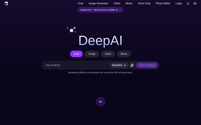 DeepAI: visual reference for 5. DeepAI, Simple APIs for broad media generation