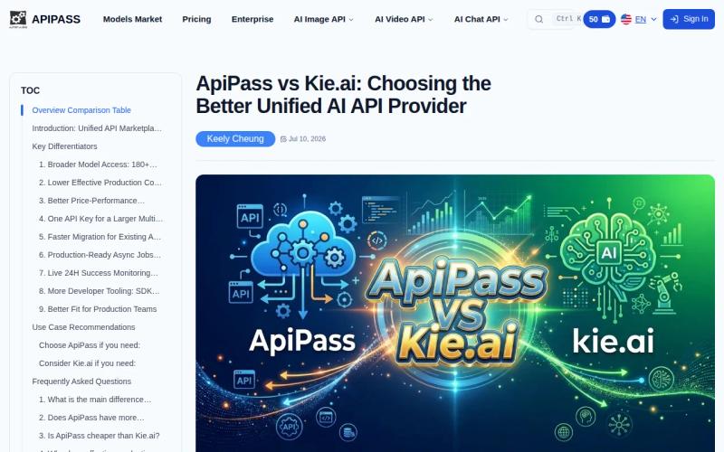 Screenshot of the ApiPass: broad media coverage for production AI products website