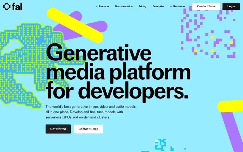 Screenshot of the Fal.ai: One API for Image website