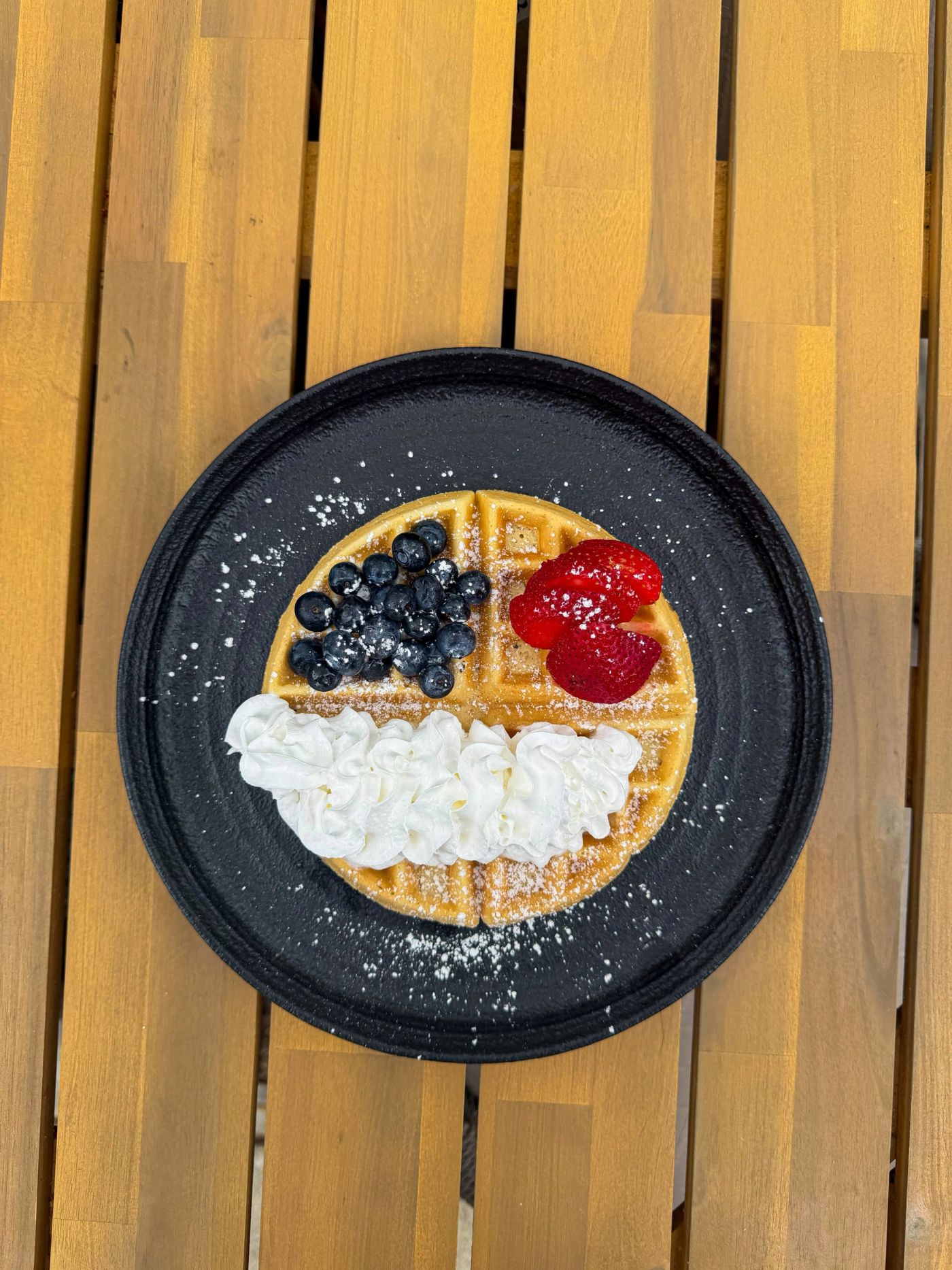 Buttermilk Belgian waffle with syrup
