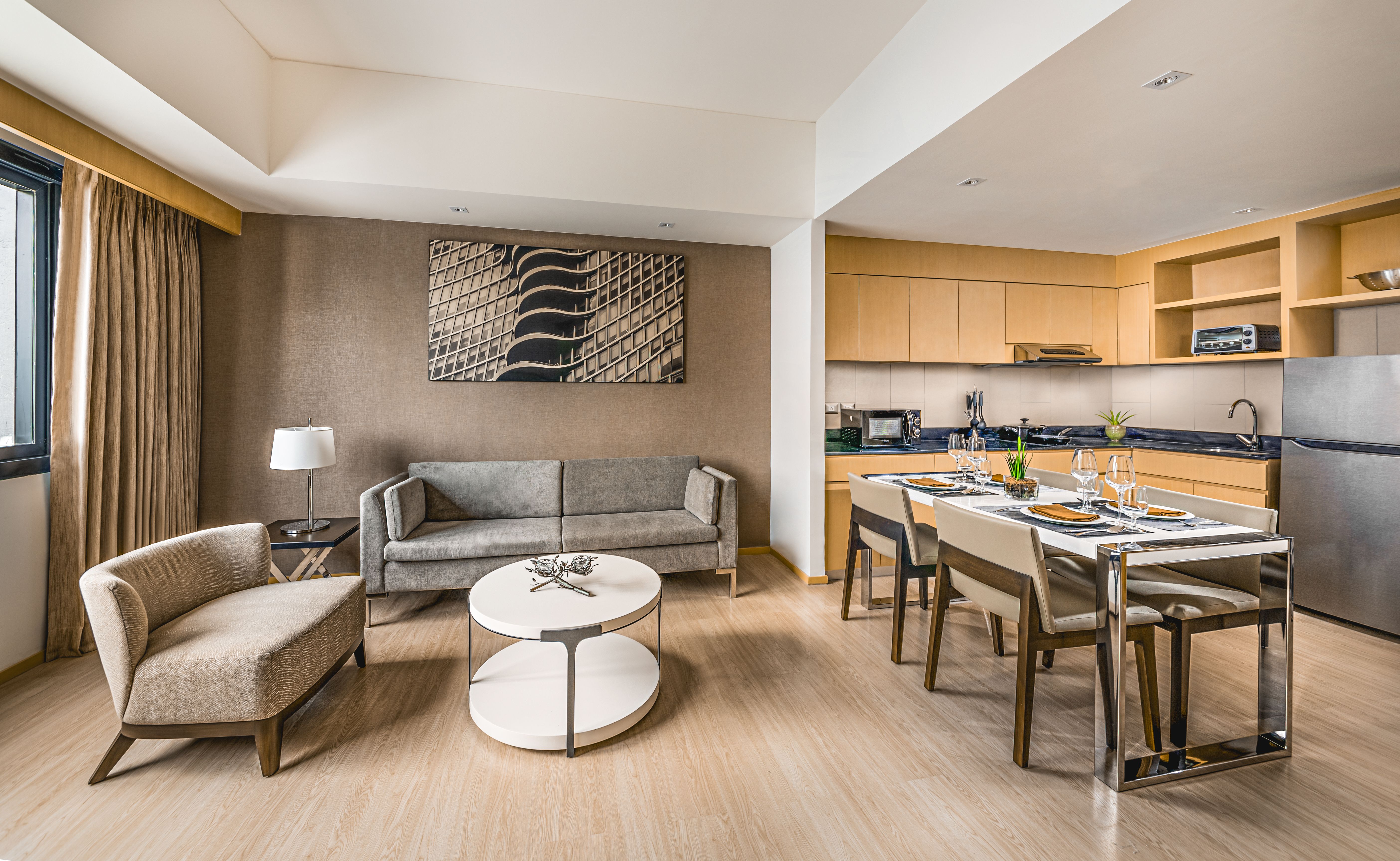 One-Bedroom with Kitchenette, Washer-Dryer and Living Area | Seda BGC