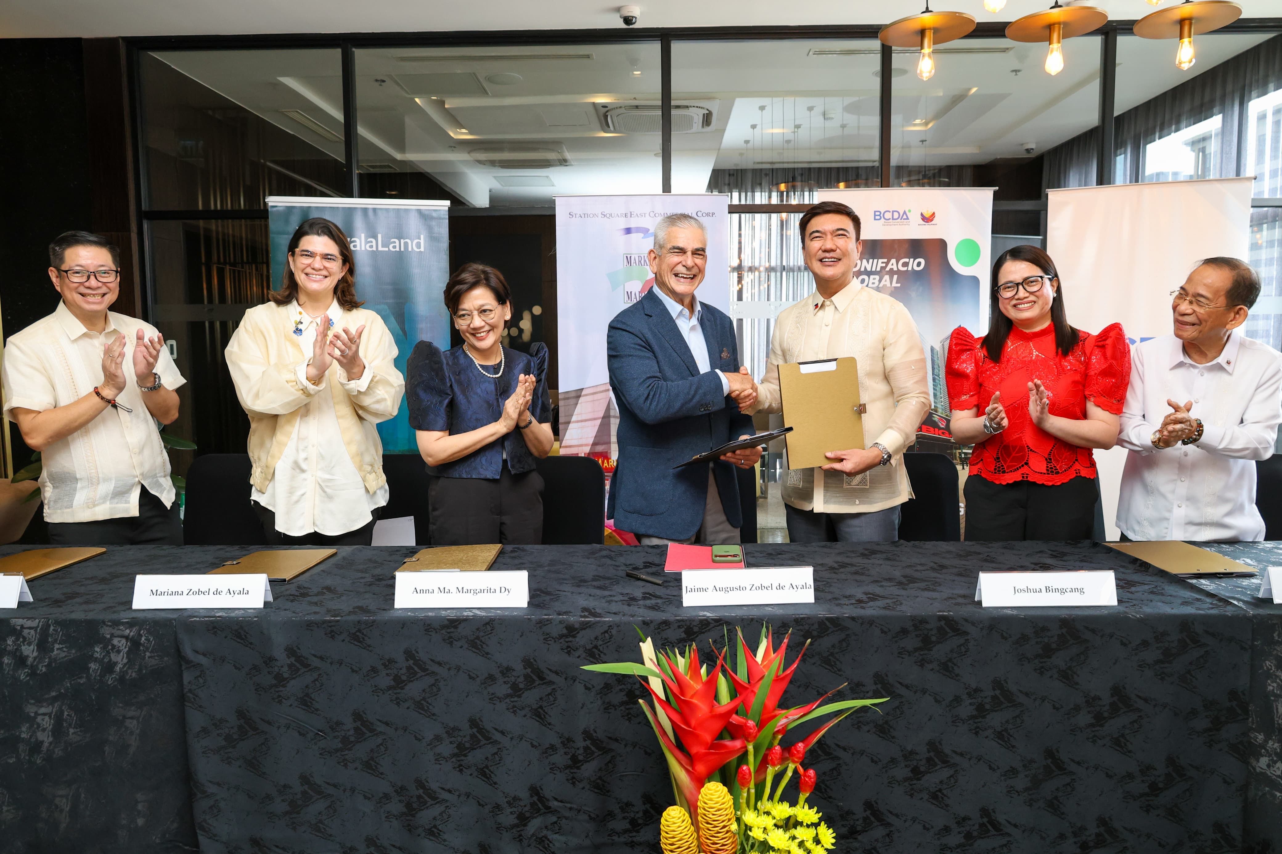 The Bases Conversion and Development Authority (BCDA) and Ayala Land Inc.-led Station Square  East Commercial Corporation (SSECC) are moving forward with a Php1-billion modernization program for Market!  Market!. The signing was led by BCDA President and CEO Joshua M. Bingcang and President and CEO of Ayala  Land, Inc. (ALI)Anna Ma. Margarita B. Dy. Also present to witness the ceremony were Chairman of the Board of ALI  Jaime Augusto Zobel de Ayala, Senior Vice President and Head of Leasing and Hospitality Management Mariana  Zobel de Ayala, and ALI SVP and Head of Strategic Growth and New Ventures Robert S. Lao, BCDA Executive Vice  President and COO Atty. Gisela Z. Kalalo, and BCDA Director Dante V. Liban.