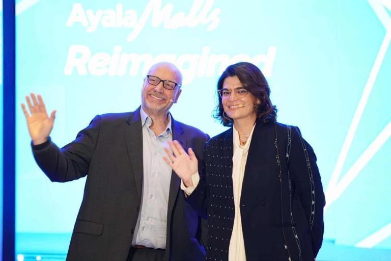 Ayala Malls COO Paul Birkett with Mariana Zobel de Ayala, Ayala Land Senior Vice President and Head of Leasing and Hospitality