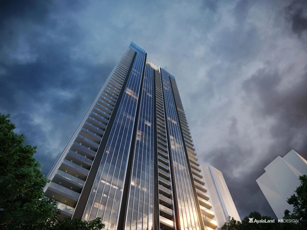 Laurean Residences by Ayala Land Premier in Makati CBD, modern luxury condominium tower with sleek glass façade and panoramic city views.