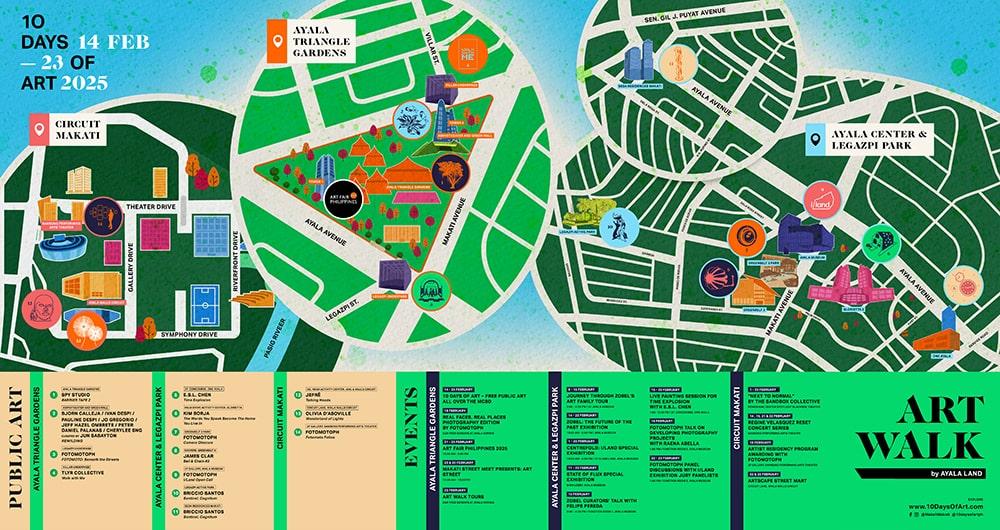 10 Days of Art_ Art Walk by Ayala Land 2025 Map