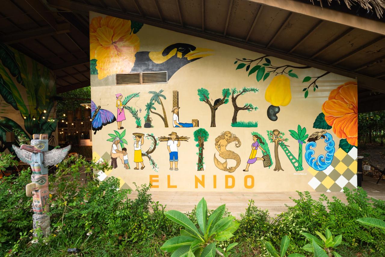 Colorful Kalye Artisano sign at Lio, El Nido, Palawan