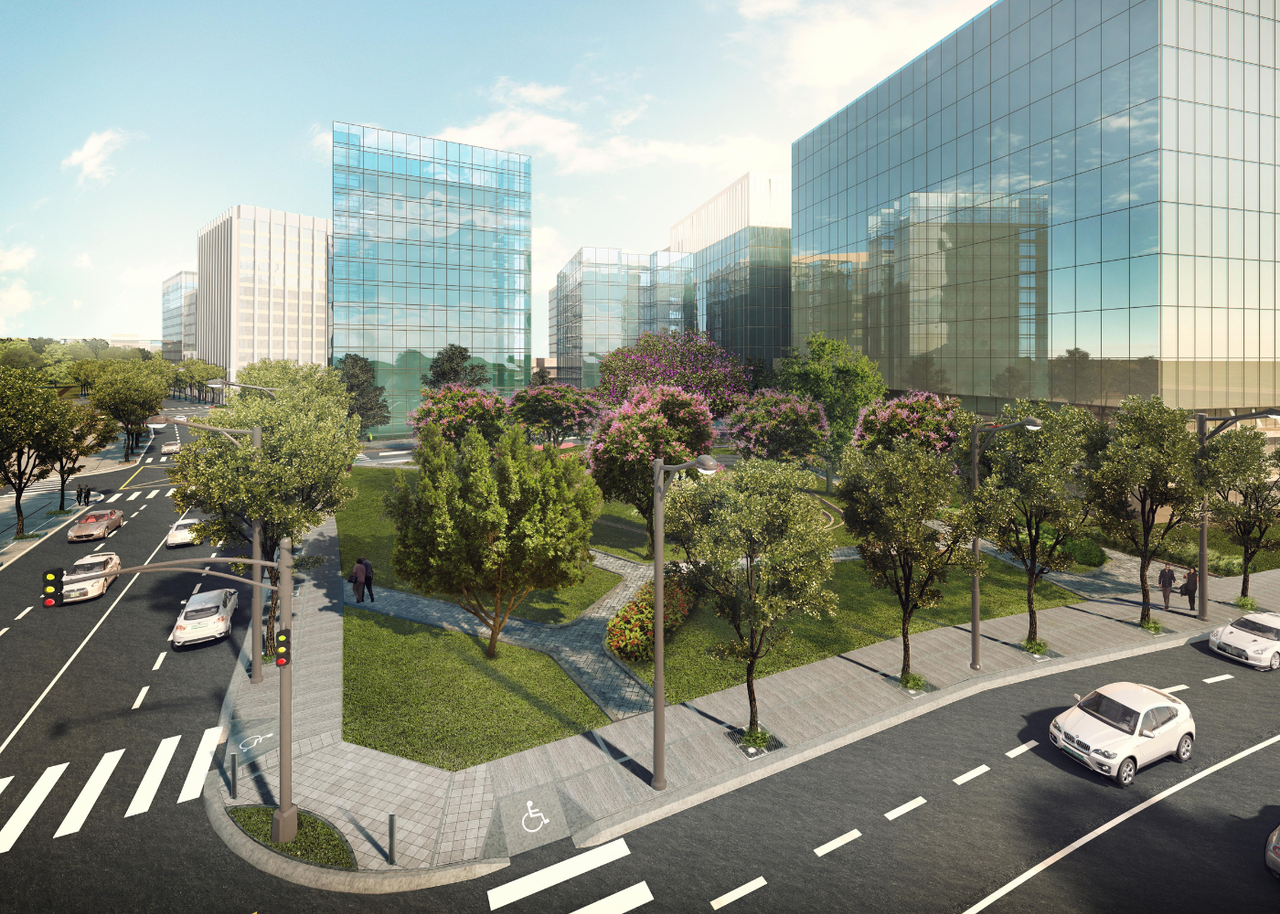 Street side perspective at Evo City an Ayala Land Estates