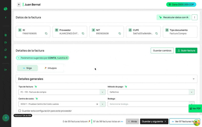 Paso 4: Subir a Siigo