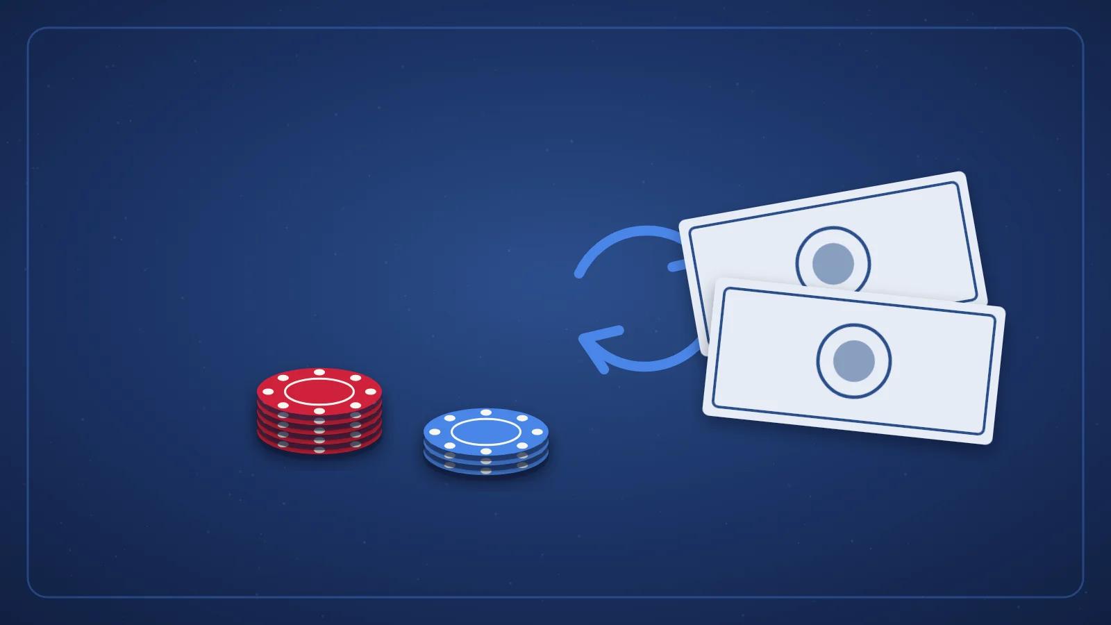 Illustration of casino chips