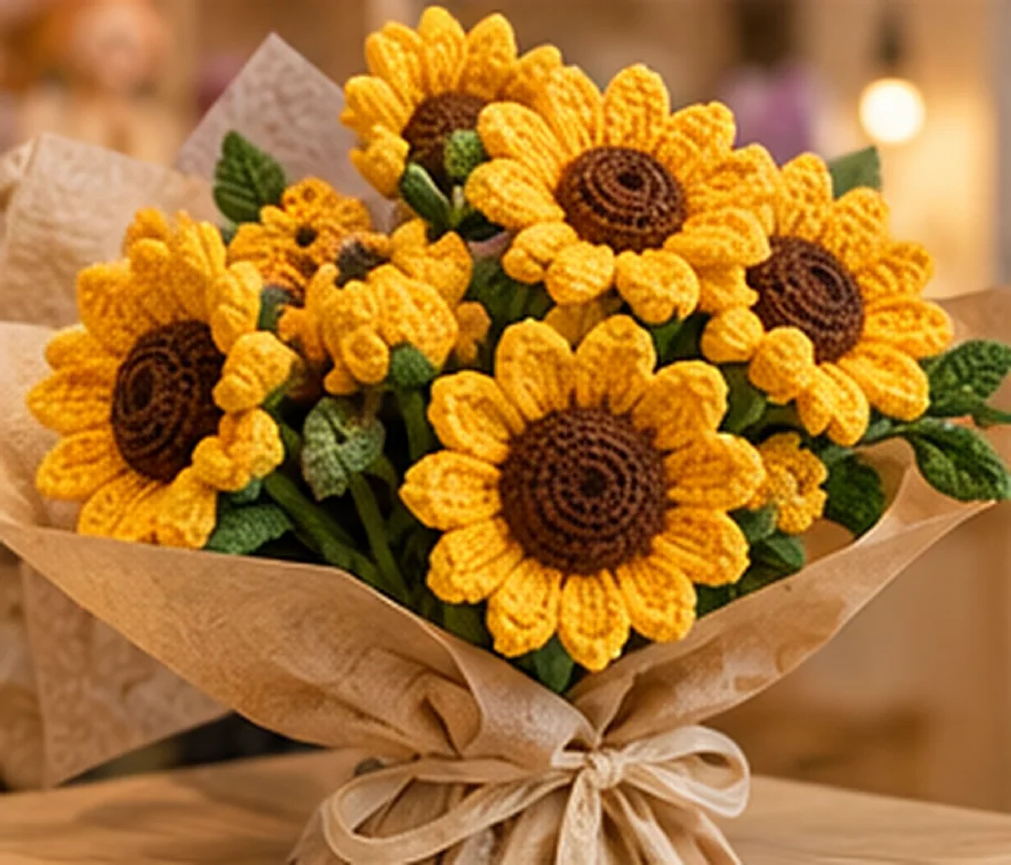 Wrapped Sunflower Bouquet