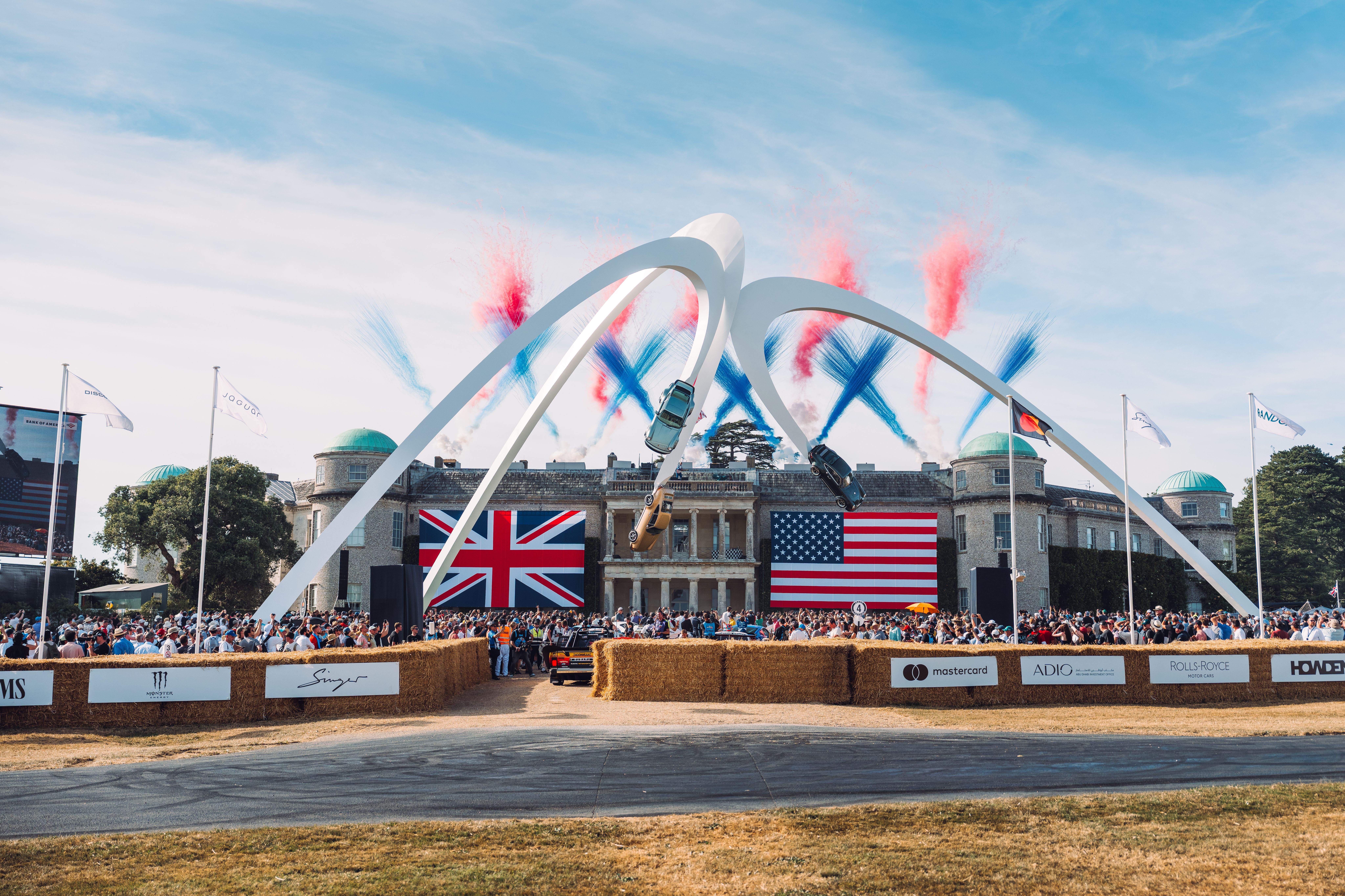 Celebration with fireworks at Goodwood