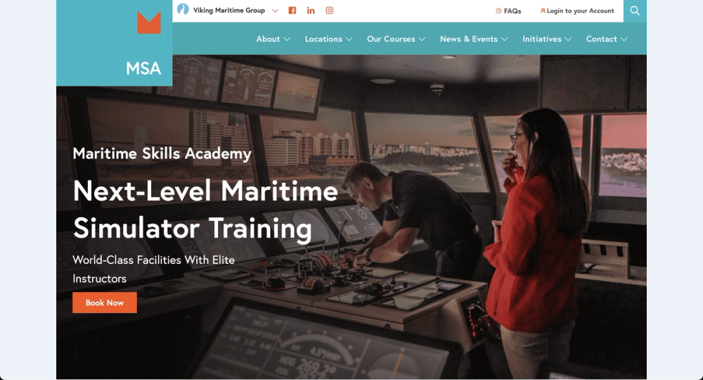 Screenshot of Home | Maritime Skills Academy