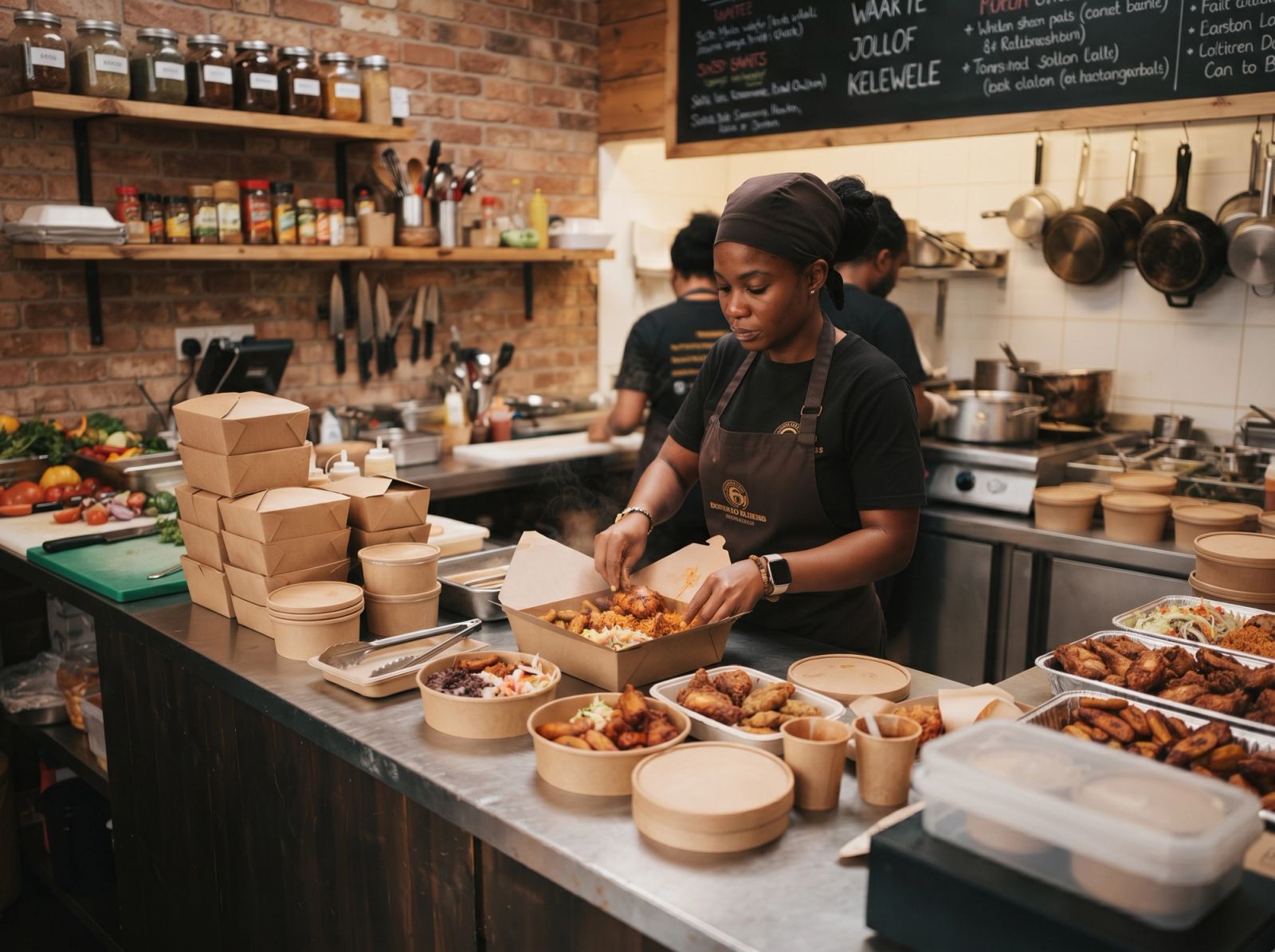 Kraft takeaway packaging for Ghanaian food businesses
